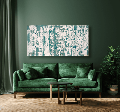 Blue on Green II Artist Enhanced Canvas Print by John Beard Collection - product image 4 for Resin Society