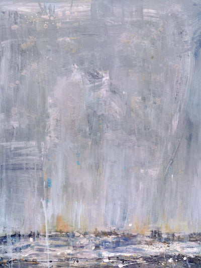 Blue Rain I Artist Enhanced Canvas Print by John Beard Collection - main product image for Resin Society