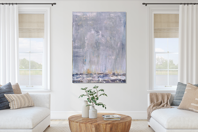 Blue Rain I Artist Enhanced Canvas Print by John Beard Collection - product image 2 for Resin Society