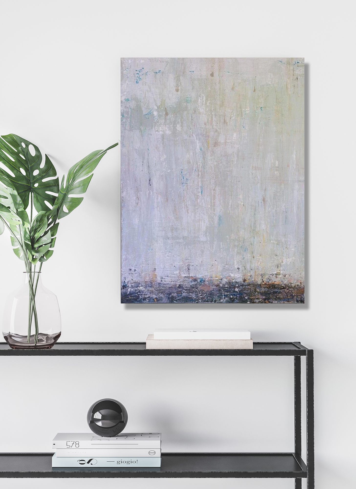 Blue Rain II Artist Enhanced Canvas Print by John Beard Collection - product image 4 for Resin Society
