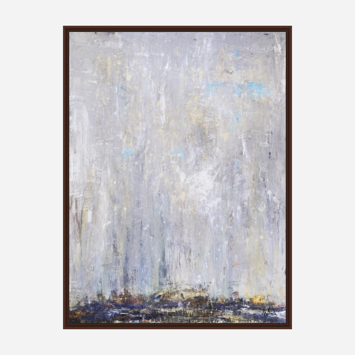 Blue Rain III Artist Enhanced Canvas Print by John Beard Collection - product image 6 for Resin Society