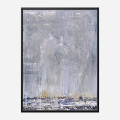 Blue Rain I Artist Enhanced Canvas Print by John Beard Collection - product image 5 for Resin Society