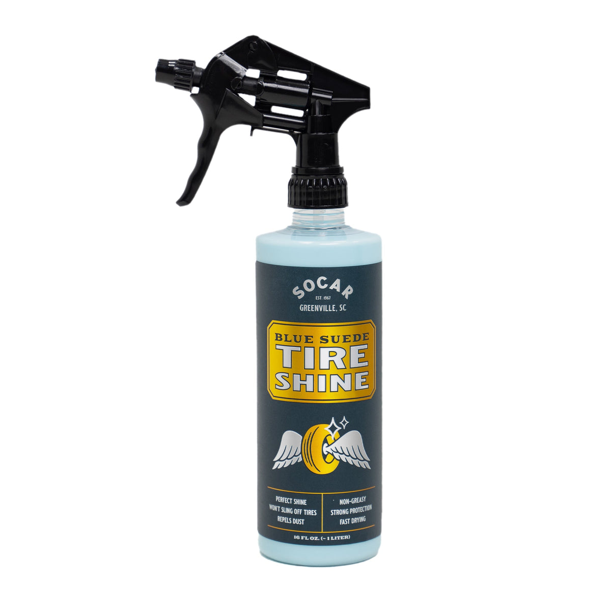 Blue Suede Tire Shine with Protect Shield Formula™ by Socar Chemical - main product image for Resin Society
