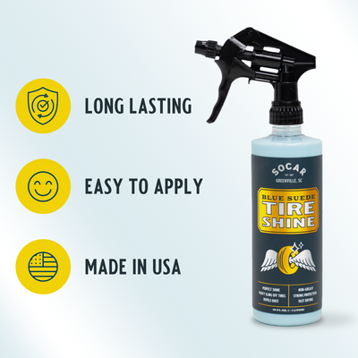 Blue Suede Tire Shine with Protect Shield Formula™ detail image - Resin Society