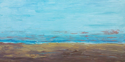 Blue and Tan Artist Enhanced Canvas Print by John Beard Collection - main product image for Resin Society