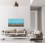 Blue and Tan Artist Enhanced Canvas Print by John Beard Collection - product image 2 for Resin Society