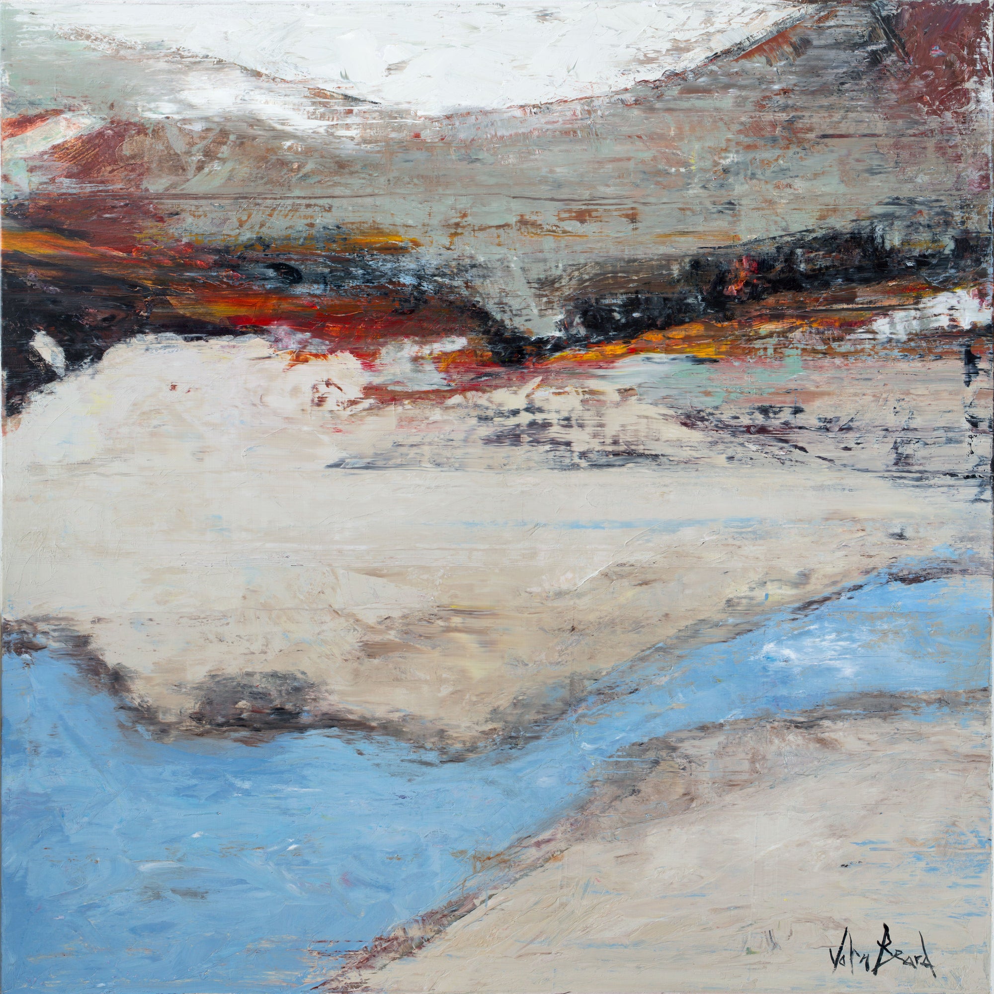 Blue Water Artist Enhanced Canvas Print by John Beard Collection - main product image for Resin Society