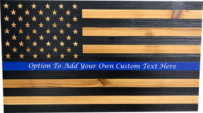 Blue Line American Flag Hidden Gun Storage by Bellewood Designs - main product image for Resin Society