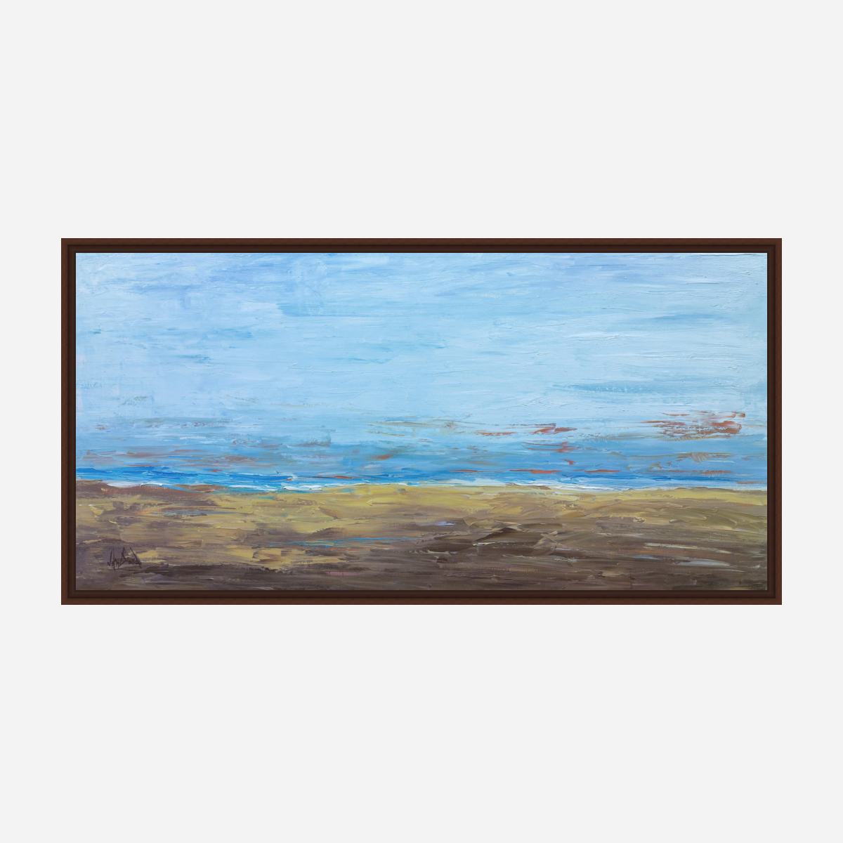Blue and Tan Artist Enhanced Canvas Print by John Beard Collection - product image 6 for Resin Society