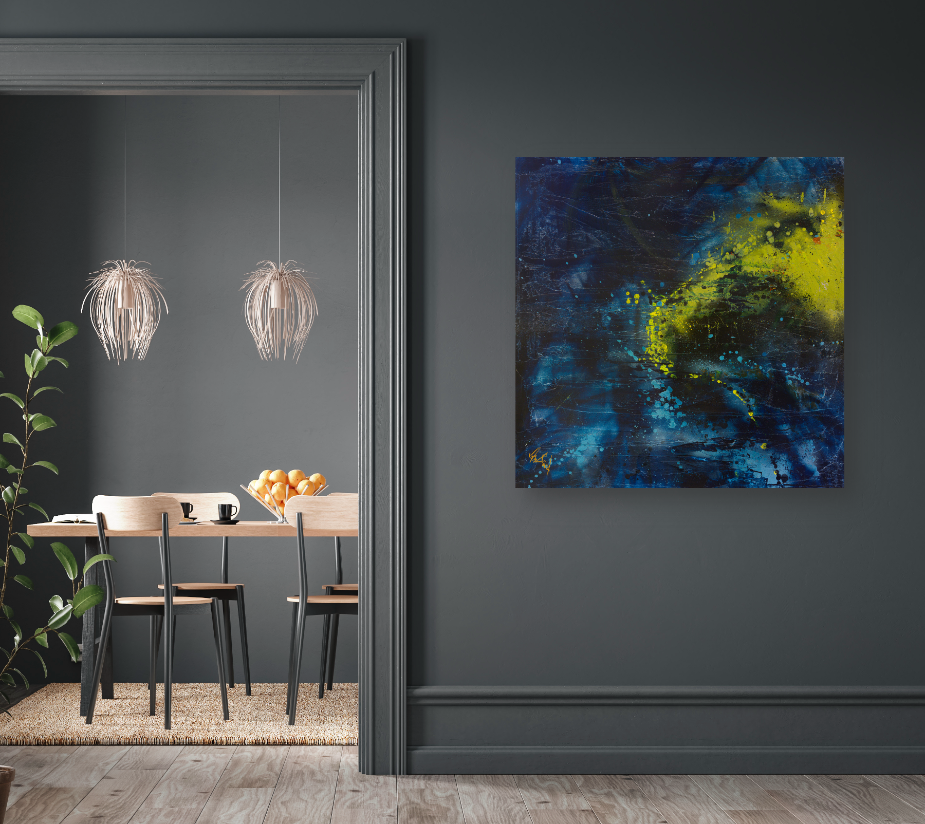 Bluegreen Artist Enhanced Canvas Print by John Beard Collection - product image 3 for Resin Society