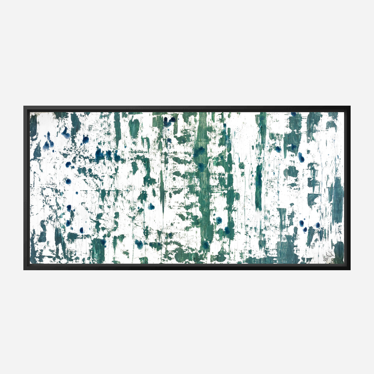 Blue on Green II Artist Enhanced Canvas Print by John Beard Collection - product image 6 for Resin Society