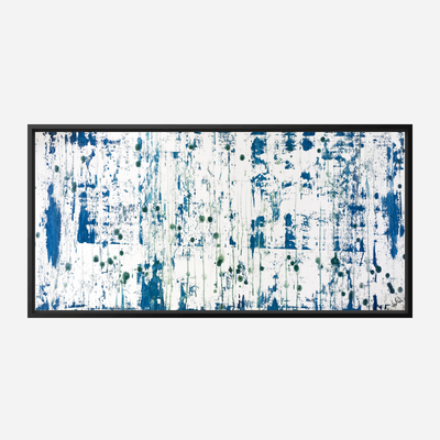 Blue on Green I Artist Enhanced Canvas Print by John Beard Collection - product image 5 for Resin Society
