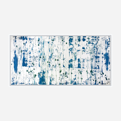 Blue on Green I Artist Enhanced Canvas Print by John Beard Collection - product image 7 for Resin Society