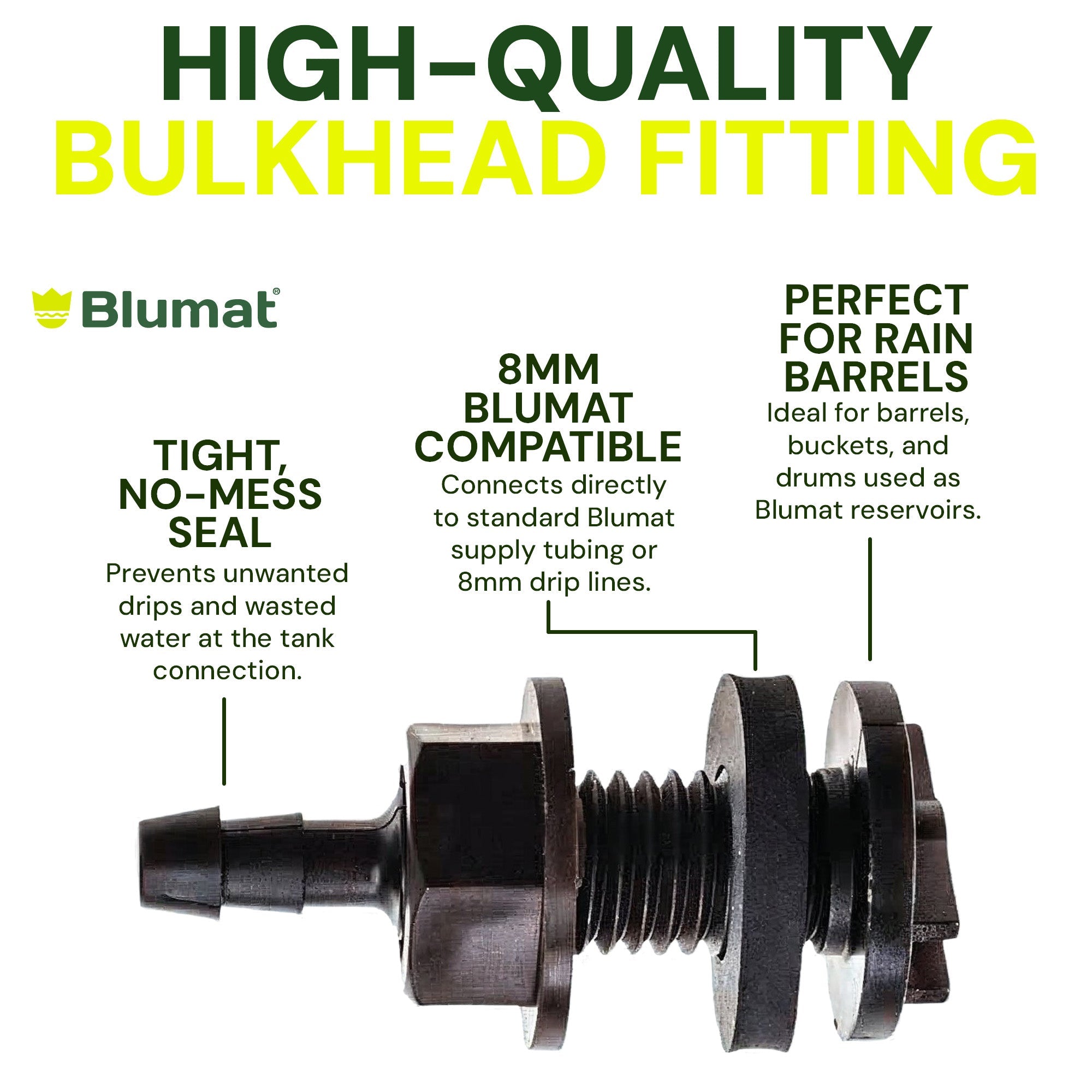 8mm BULKHEAD / Through-Hull Tank Connector - 2 Pack by Sustainable Village - product image 6 for Resin Society