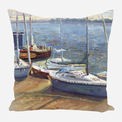 Boats of Borge Pillow by John Beard Collection - main product image for Resin Society