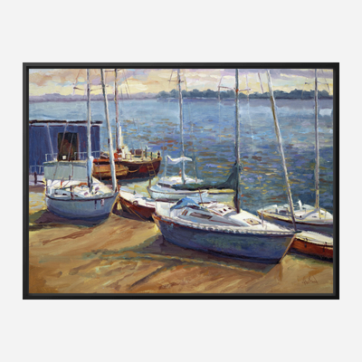 Boats of Borge Artist Enhanced Canvas Print by John Beard Collection - product image 7 for Resin Society