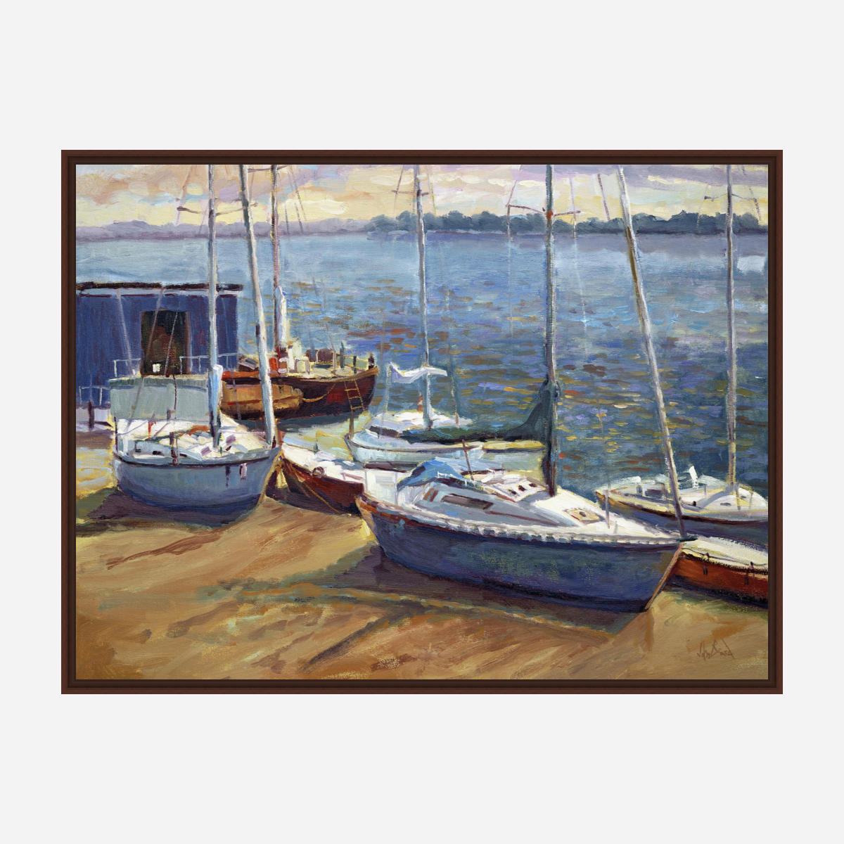 Boats of Borge Artist Enhanced Canvas Print by John Beard Collection - product image 5 for Resin Society