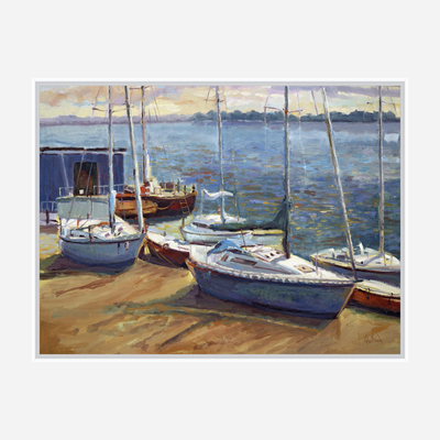 Boats of Borge Artist Enhanced Canvas Print by John Beard Collection - product image 6 for Resin Society
