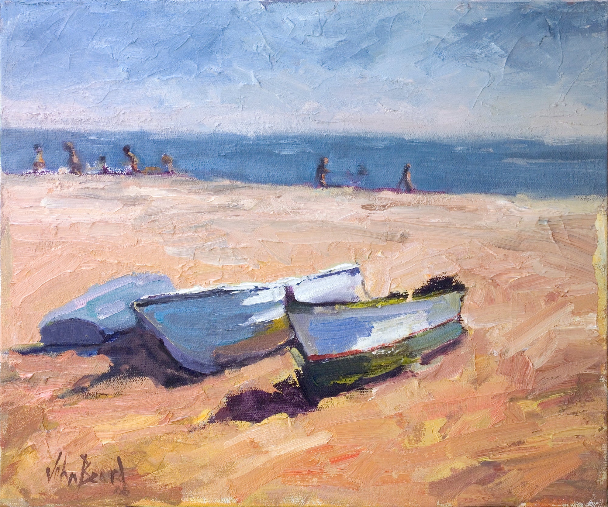 Boats on the Beach by John Beard Collection - main product image for Resin Society