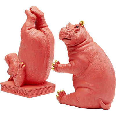 Bookend Hippo Pink (2/Set)