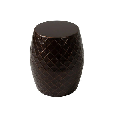 Braga Metal Stool Table in Antique Bronze Finish