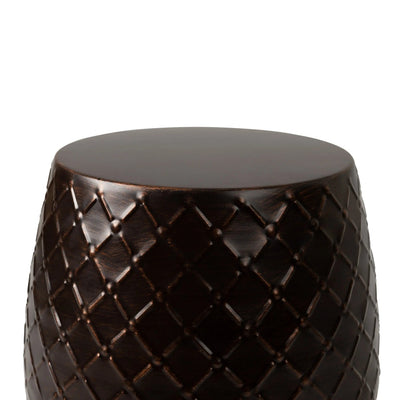 Braga Metal Stool Table in Antique Bronze Finish
