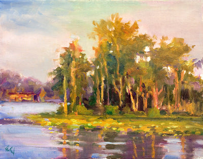 Bright Island Artist Enhanced Canvas Print by John Beard Collection - main product image for Resin Society