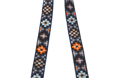 Mai Woven Bag Strap - Brown & Orange with Black Leather by Tin Marin Brand - product image 3 for Resin Society