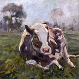 Brown Cow Artist Enhanced Canvas Print by John Beard Collection - main product image for Resin Society