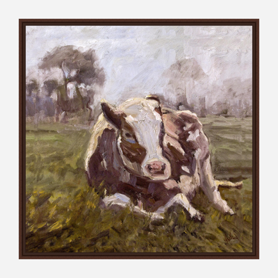 Brown Cow Artist Enhanced Canvas Print by John Beard Collection - product image 7 for Resin Society