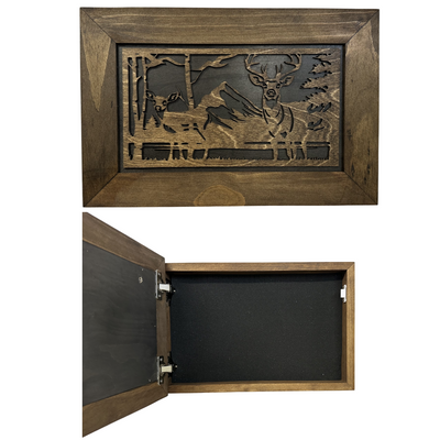 Buck and Doe in The Woods Gun Concealment Furniture by Bellewood Designs - product image 9 for Resin Society