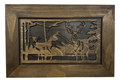 Buck and Doe in The Woods Gun Concealment Furniture by Bellewood Designs - product image 10 for Resin Society