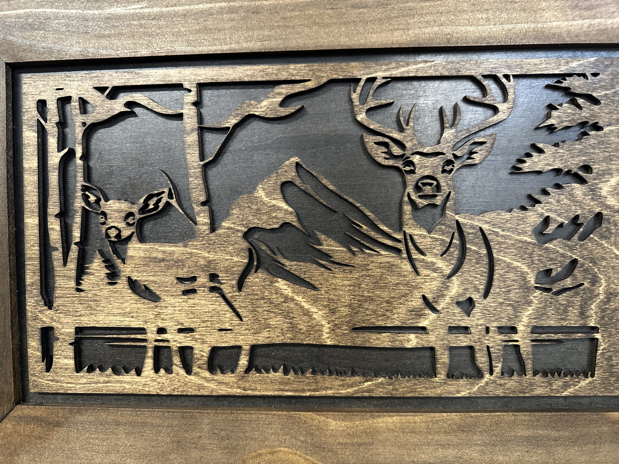 Buck and Doe in The Woods Gun Concealment Furniture by Bellewood Designs - product image 16 for Resin Society