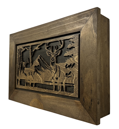 Buck and Doe in The Woods Gun Concealment Furniture by Bellewood Designs - product image 15 for Resin Society