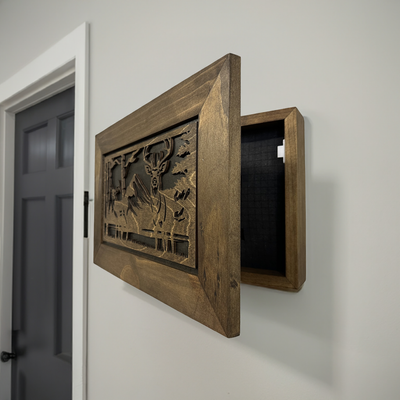 Buck and Doe in The Woods Gun Concealment Furniture by Bellewood Designs - product image 8 for Resin Society