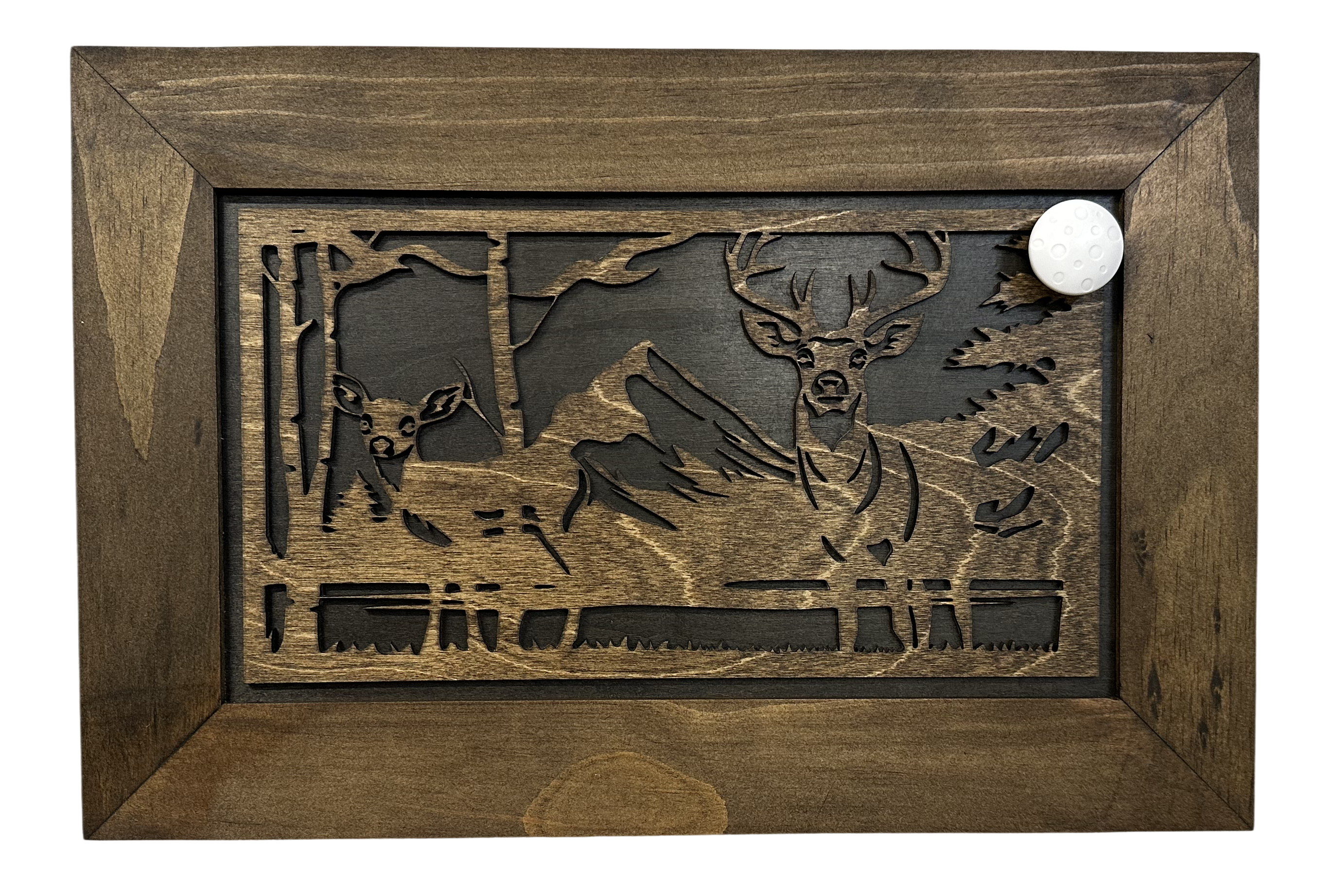 Buck and Doe in The Woods Gun Concealment Furniture by Bellewood Designs - product image 11 for Resin Society
