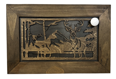 Buck and Doe in The Woods Gun Concealment Furniture by Bellewood Designs - product image 11 for Resin Society