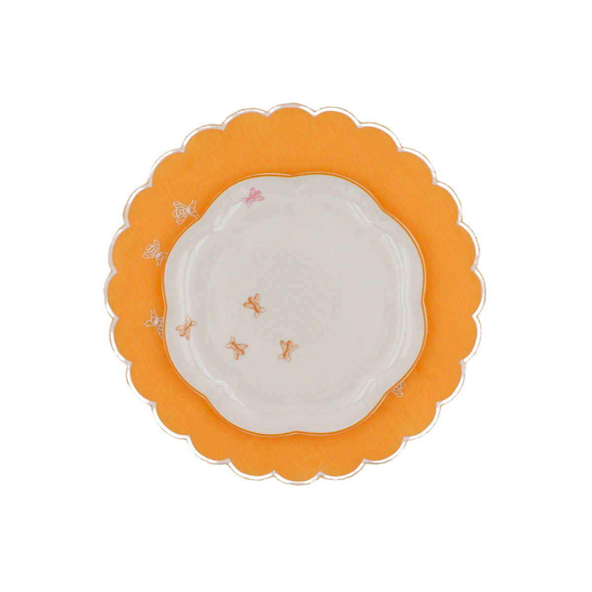 Bumble Voyage Scalloped Dinner Plate - Set of 4 (+1 Bonus Plate) by Ro'Table - product image 3 for Resin Society