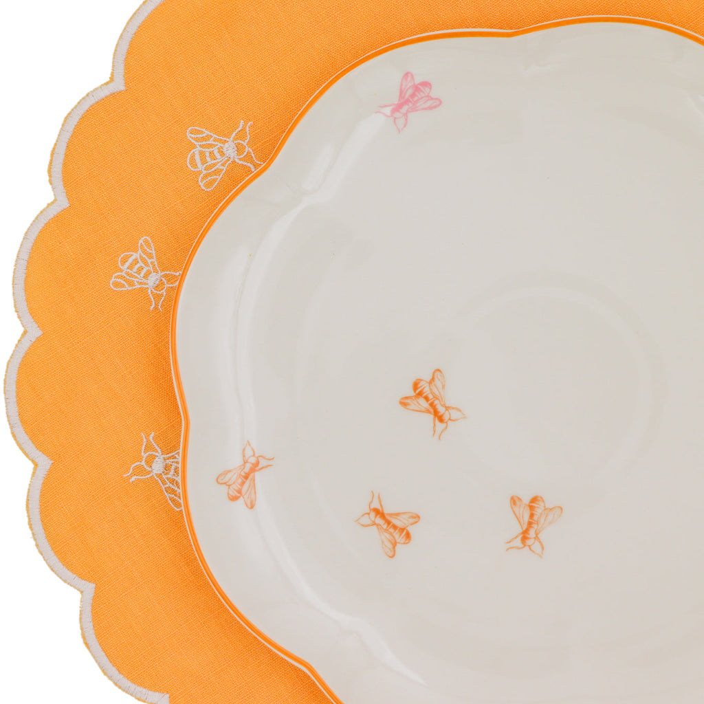 Bumble Voyage Scalloped Dinner Plate - Set of 4 (+1 Bonus Plate) by Ro'Table - product image 4 for Resin Society