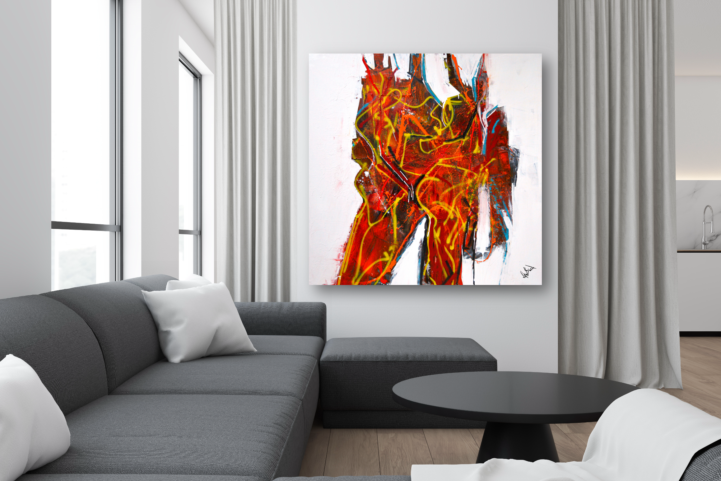 Burning Man Artist Enhanced Canvas Print by John Beard Collection - product image 4 for Resin Society