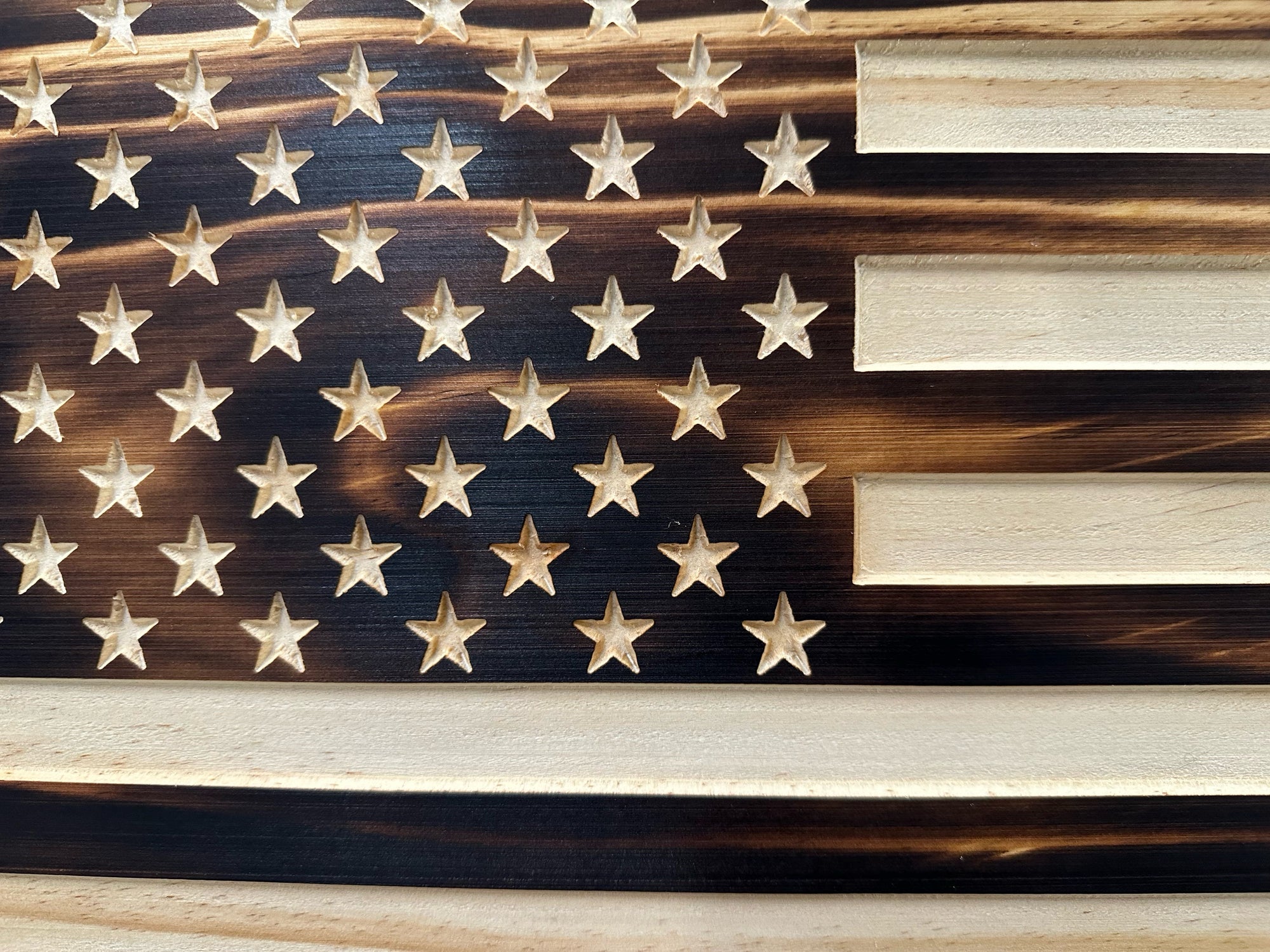 Burnt American Flag Hidden Gun Storage Cabinet by Bellewood Designs - product image 9 for Resin Society