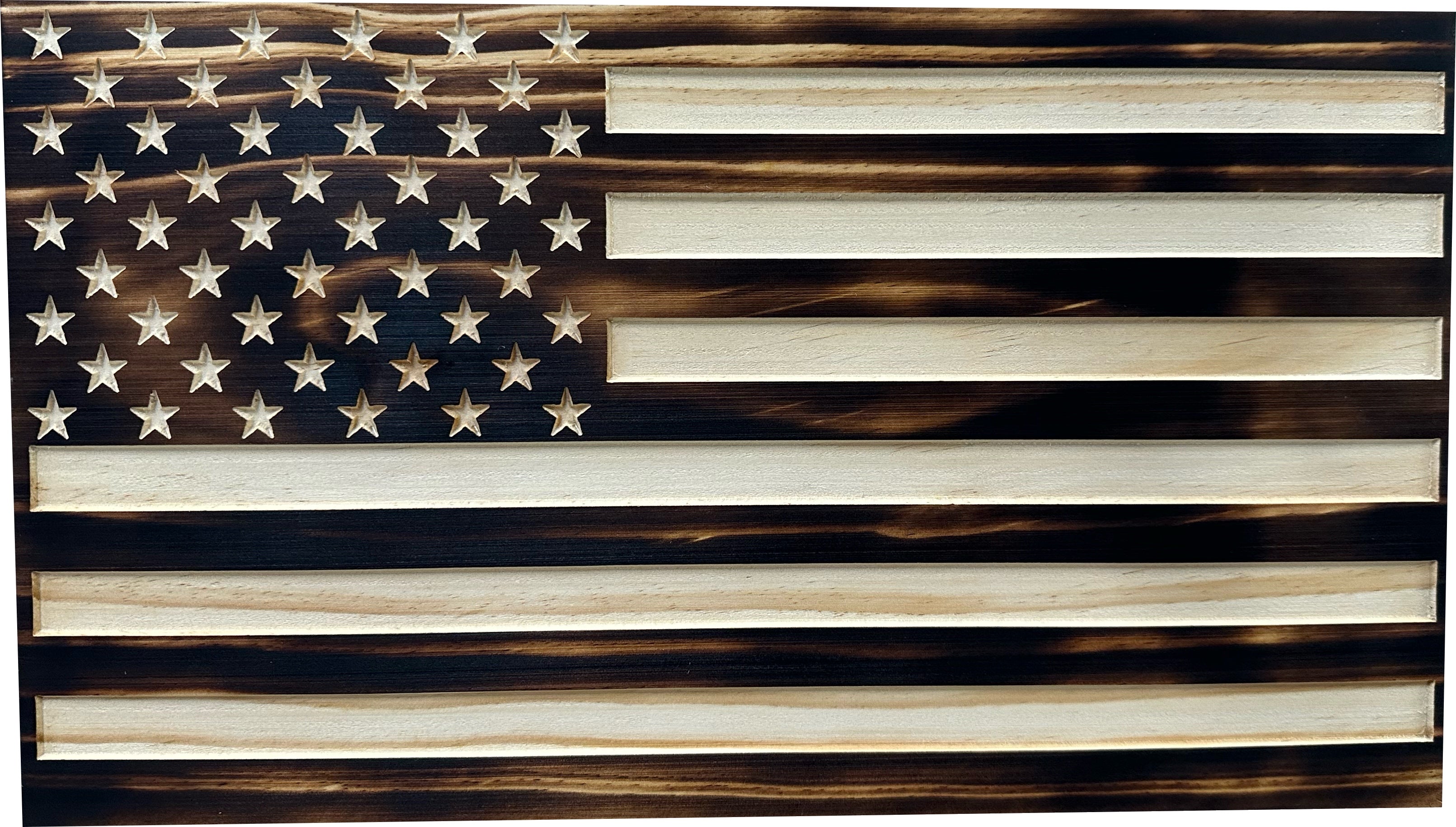Burnt American Flag Hidden Gun Storage Cabinet by Bellewood Designs - product image 3 for Resin Society