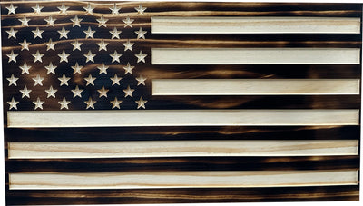 Burnt American Flag Hidden Gun Storage Cabinet by Bellewood Designs - product image 3 for Resin Society