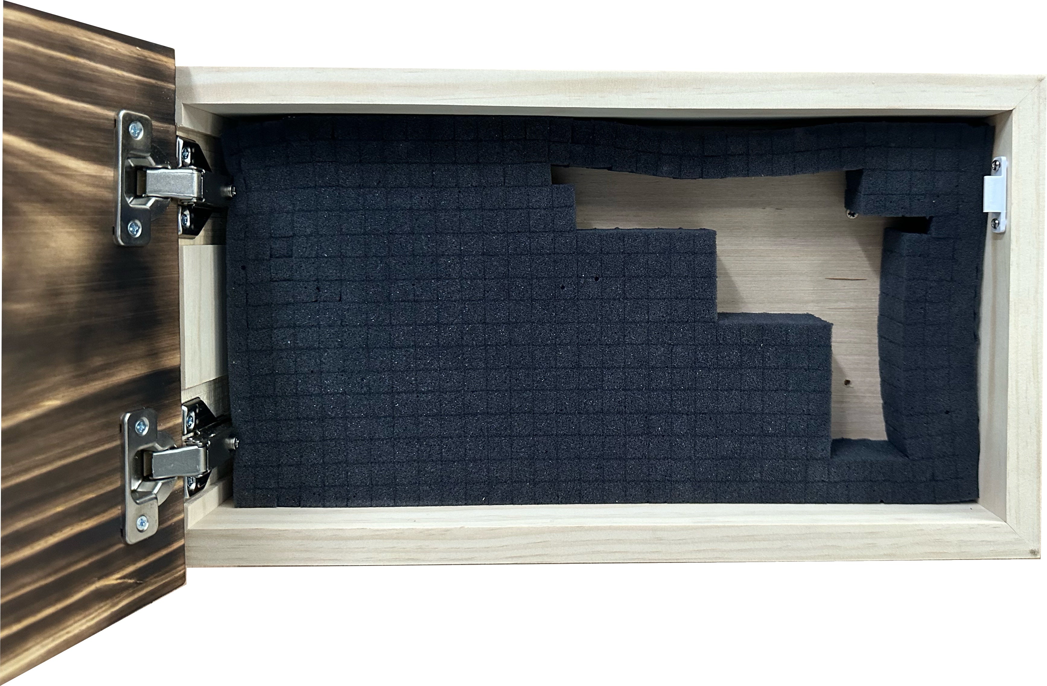 Burnt American Flag Hidden Gun Storage Cabinet by Bellewood Designs - product image 6 for Resin Society