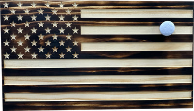 Burnt American Flag Hidden Gun Storage Cabinet by Bellewood Designs - product image 4 for Resin Society