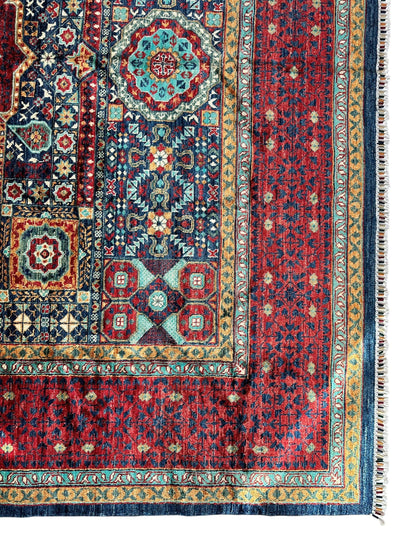Hand-Knotted Mamluk Wool Rug – 8'4" x 9'9" – Intricate Geometric by Rugistan - product image 5 for Resin Society