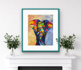Elephant in a Vibrant Colors - Art Prints detail image - Resin Society