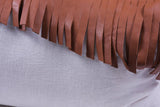 Leather Fringes Pillow by Homelosophy