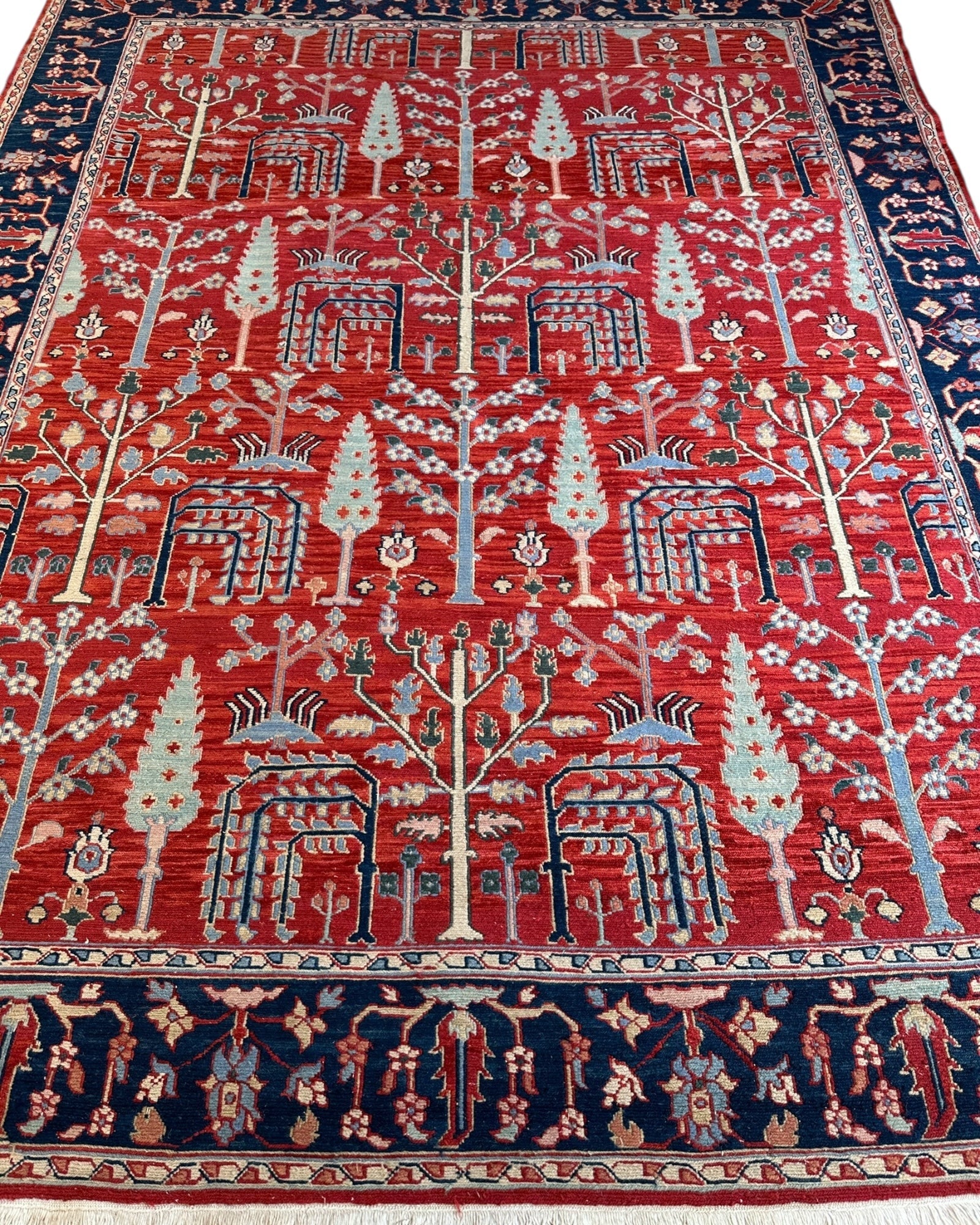 Handwoven Soumak Multicolor Wool Area Rug – 8’ x 10’ by Rugistan - product image 2 for Resin Society