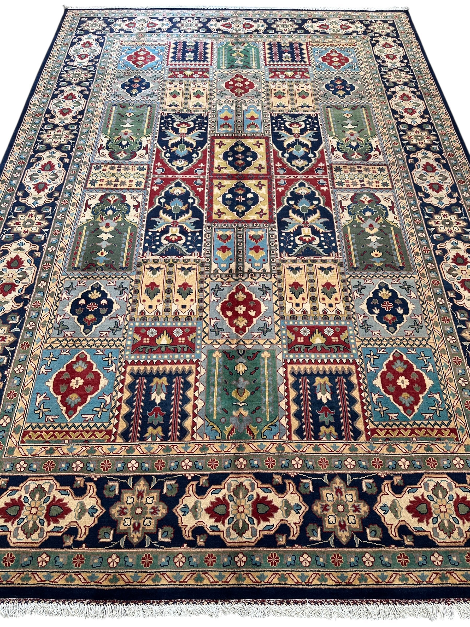 Hand-Knotted Afghani Bakhtiari Garden Rug by Rugistan - product image 2 for Resin Society